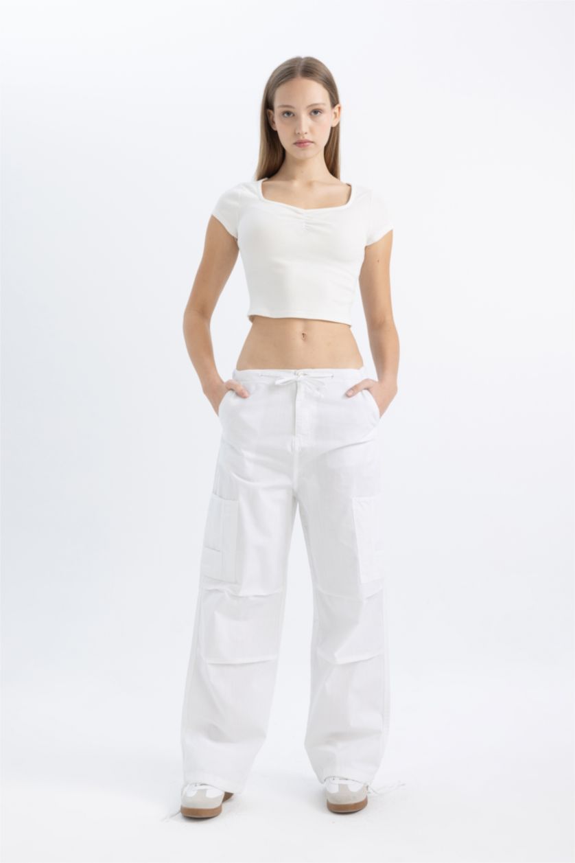 WOMAN White Parachute Gabardine Trousers