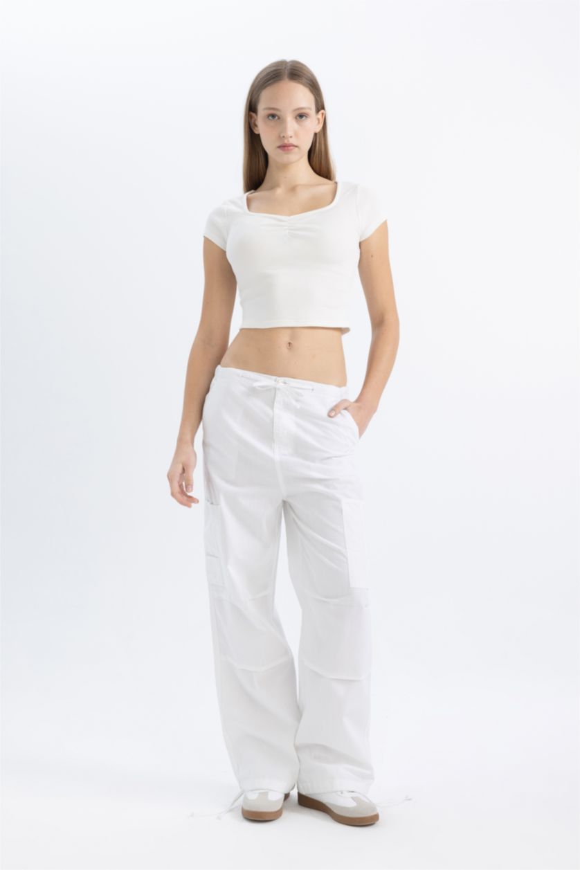 WOMAN White Parachute Gabardine Trousers