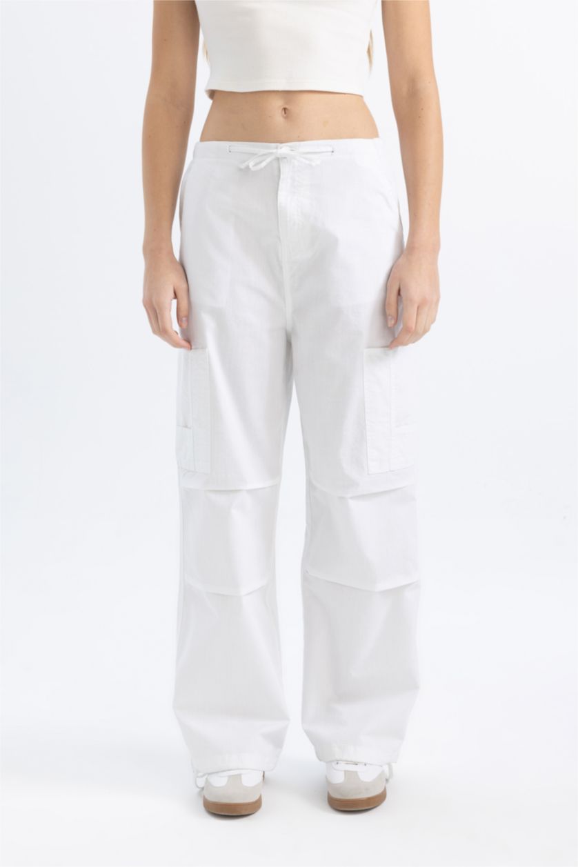 WOMAN White Parachute Gabardine Trousers