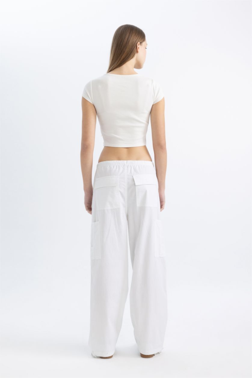 WOMAN White Parachute Gabardine Trousers