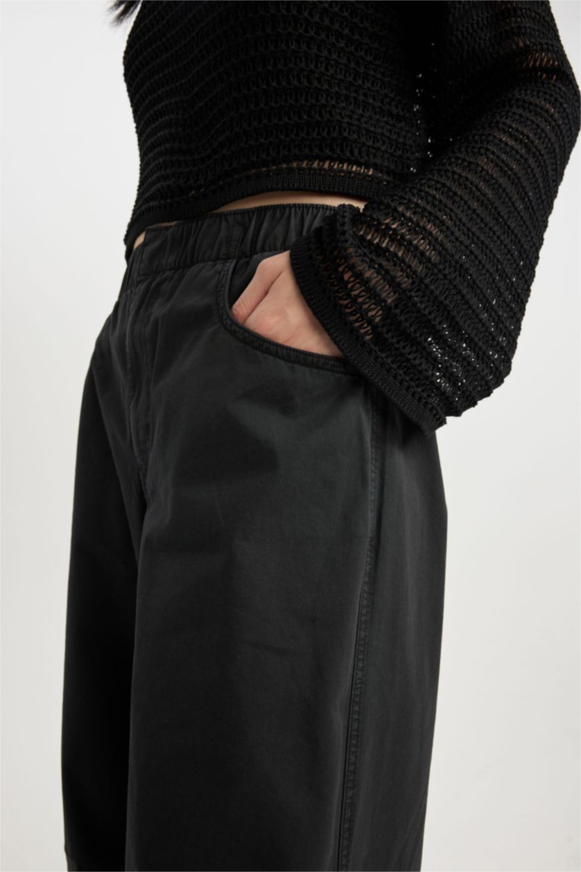 حريمي أسود بنطلون جبردين باراشوت