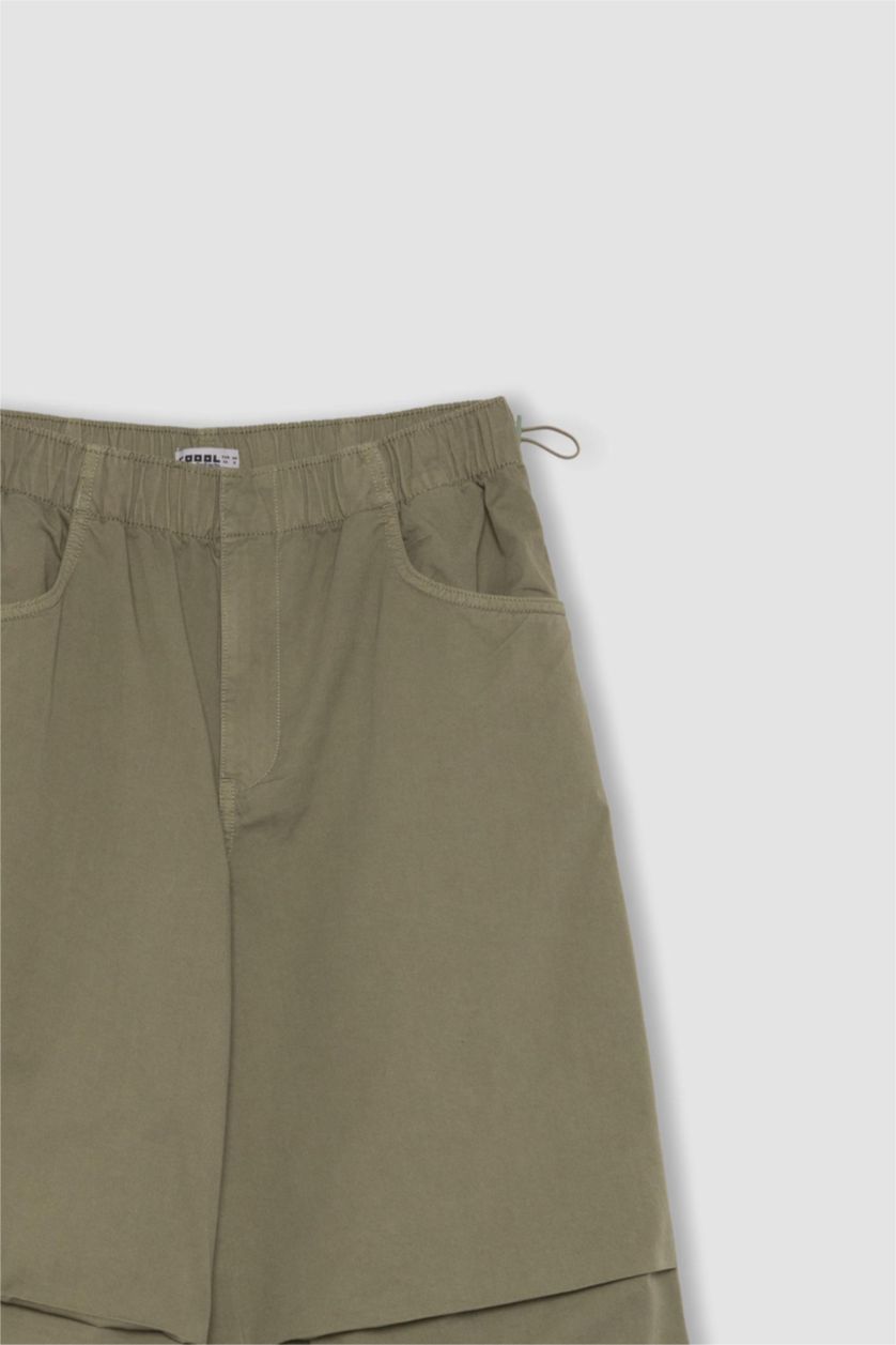 نساء كاكي فاتح سروال باراشوت جبردين