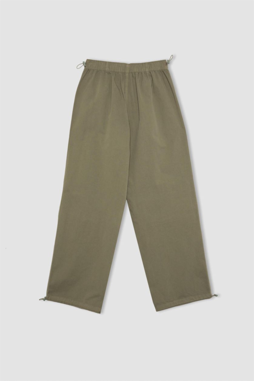 نساء كاكي فاتح سروال باراشوت جبردين