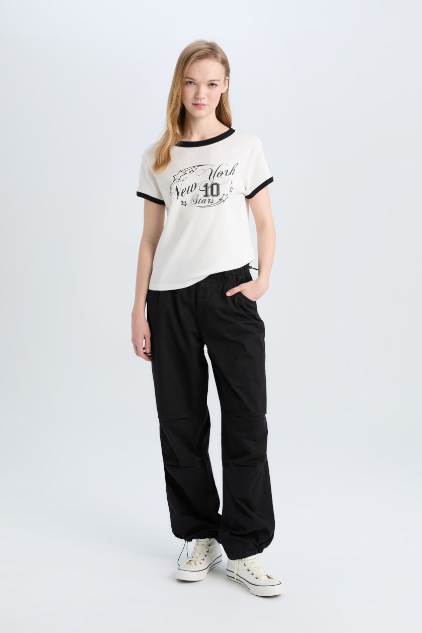 نساء أسود سروال باراشوت جبردين