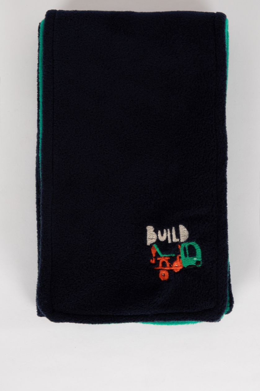 مولود ذكر كحلي فاتح طقم سكارف من قطعتين