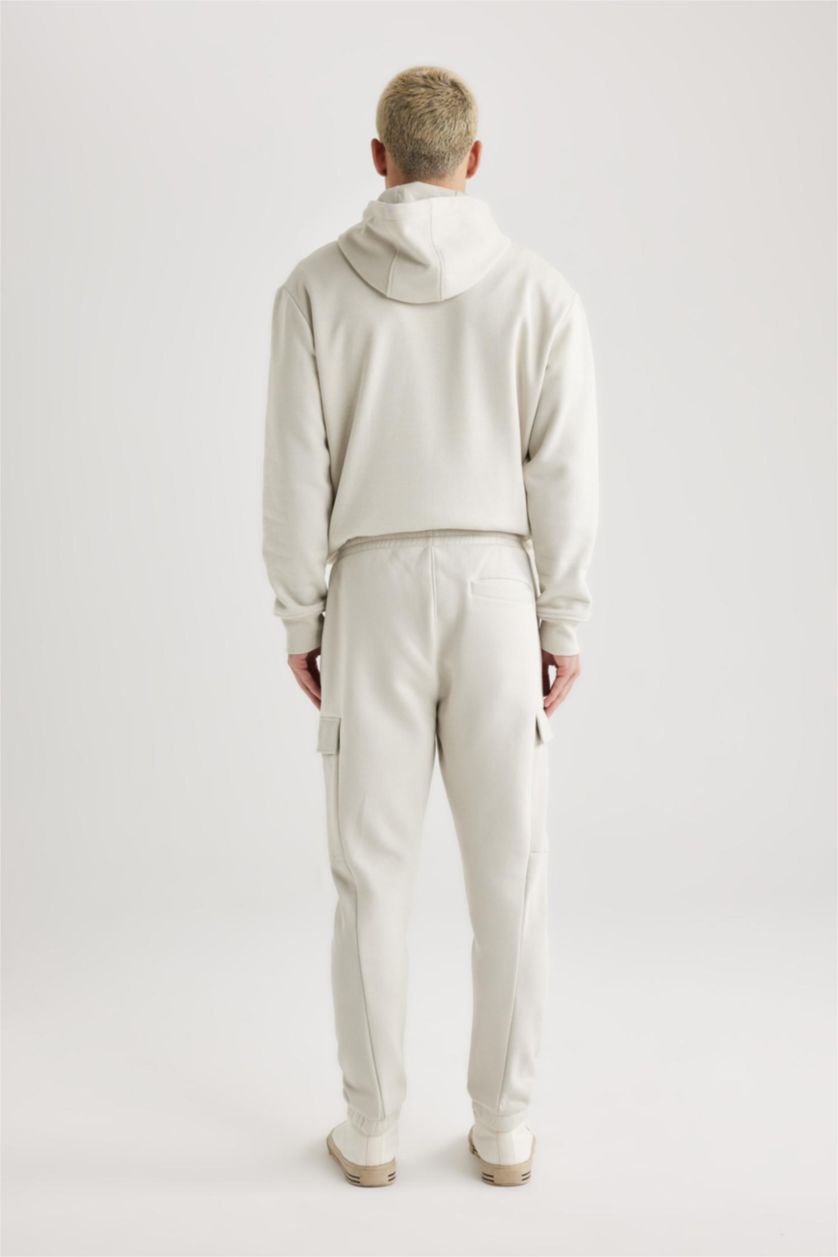 MAN Stone Regular Fit tall hem Fleece Pocket Trousers