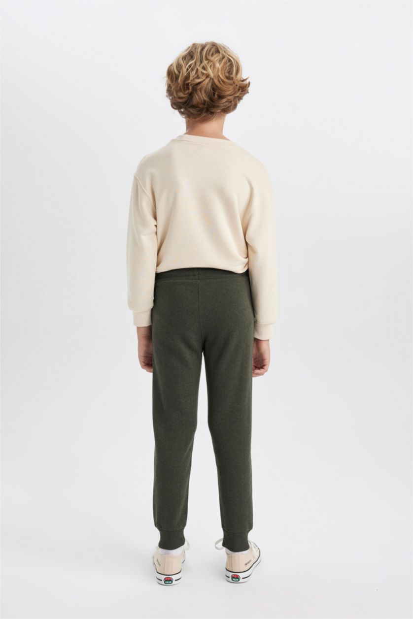 أولادي ميلانج كاكي بنطلون سويت بانتس اولادي خفيف قصة عادية بأستك من تحت