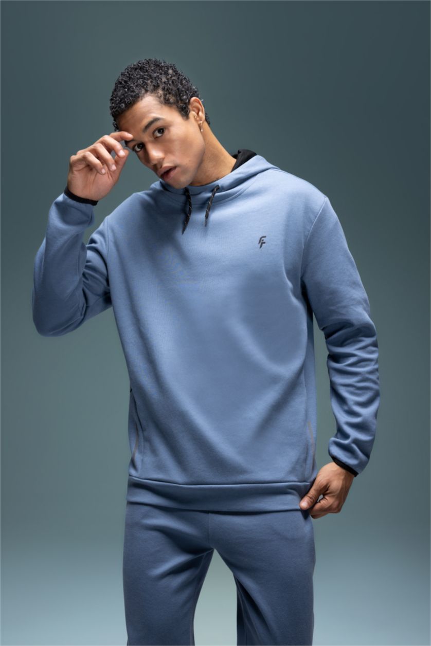 MAN Blue Standard Fit Sweatshirt