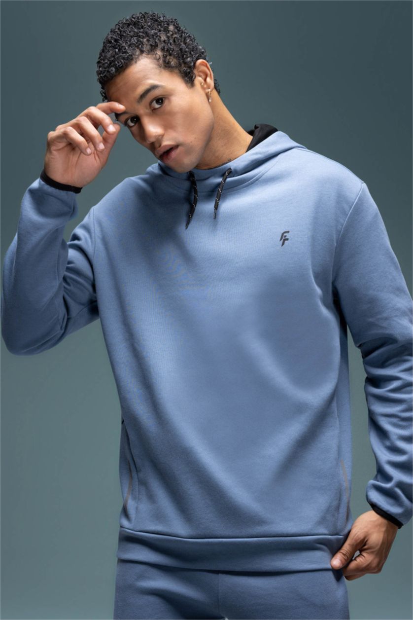 MAN Blue Standard Fit Sweatshirt