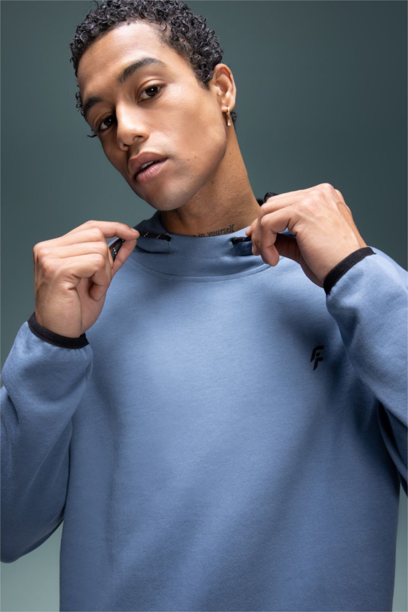 MAN Blue Standard Fit Sweatshirt