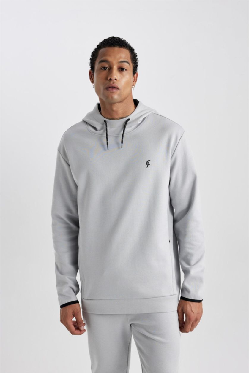 رجال رمادي فاتح Standard Fit Sweatshirt