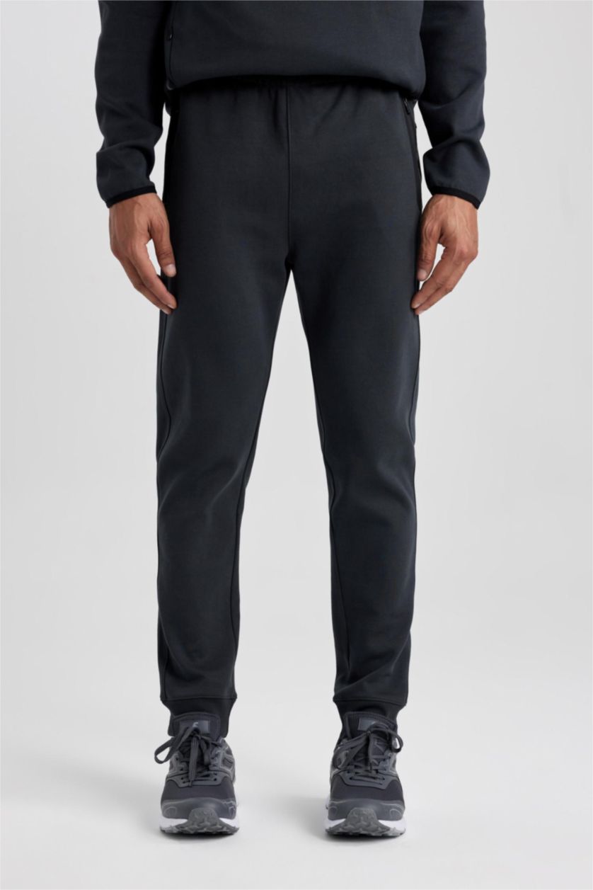 رجالي أنثرا بنطلون جوجر سويت بانتس قصة عادية بأستك من تحت من DeFactoFit