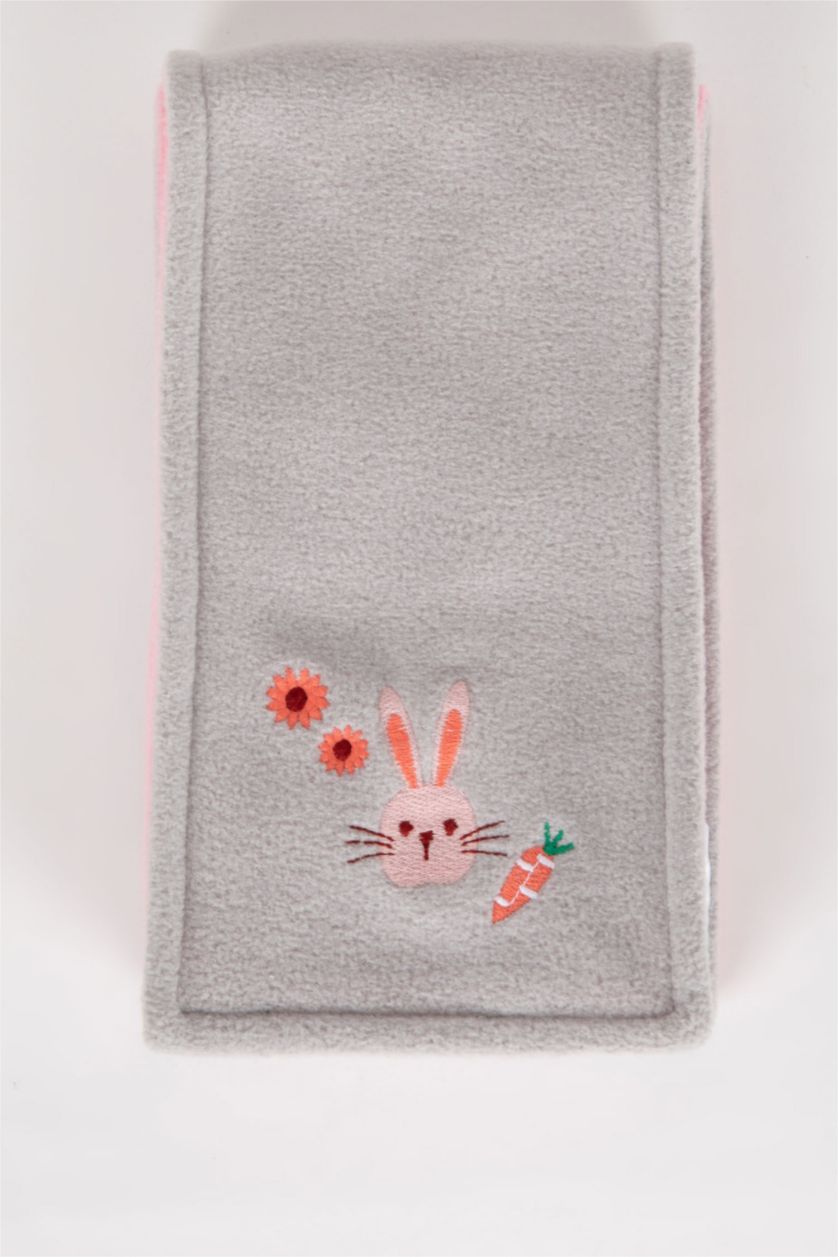 Baby Girl Grey Baby Girl 2 Piece Fleece Scarf Beret Set