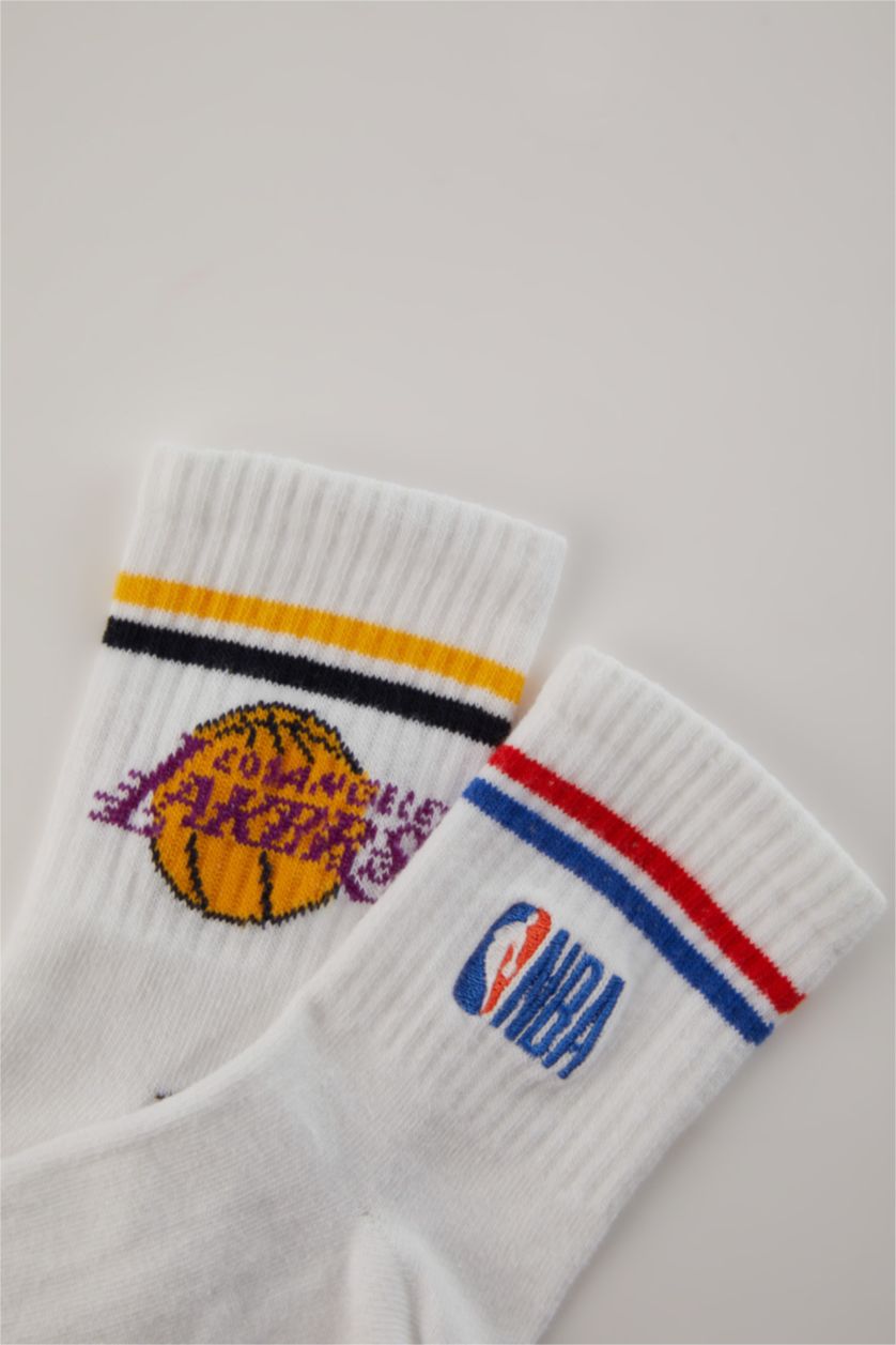 Мальчики и подростки Разноцветный Длинные носки NBA из хлопка для мальчиков, 2 пары