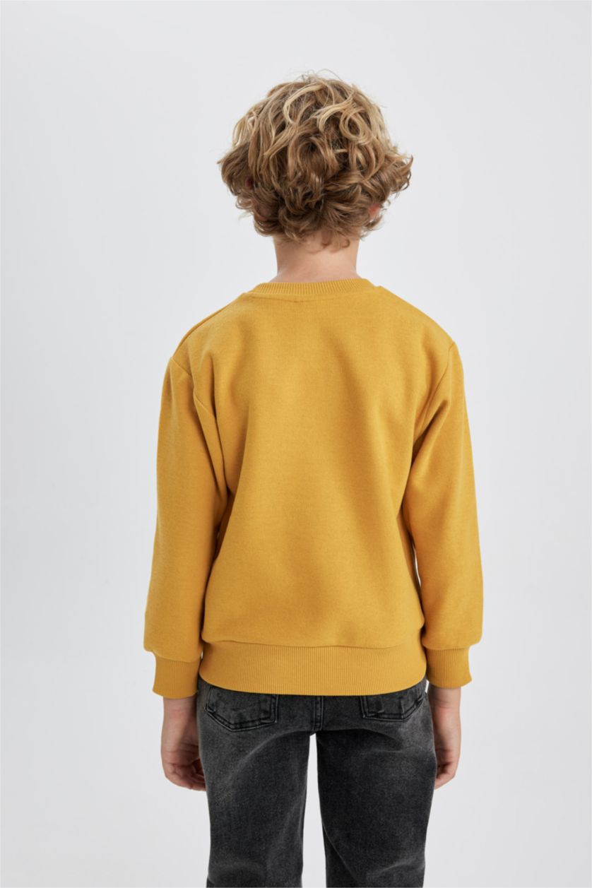 Хлопчачий Темно-жовтий Світшот стандартного крою Selanoıke для хлопчиків