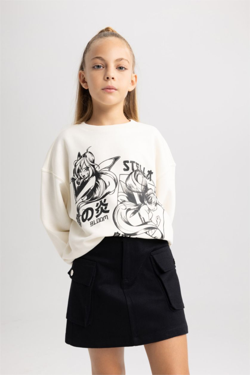 Kız Çocuk - Genç Kız Siyah Gabardin Etek Kız Çocuk