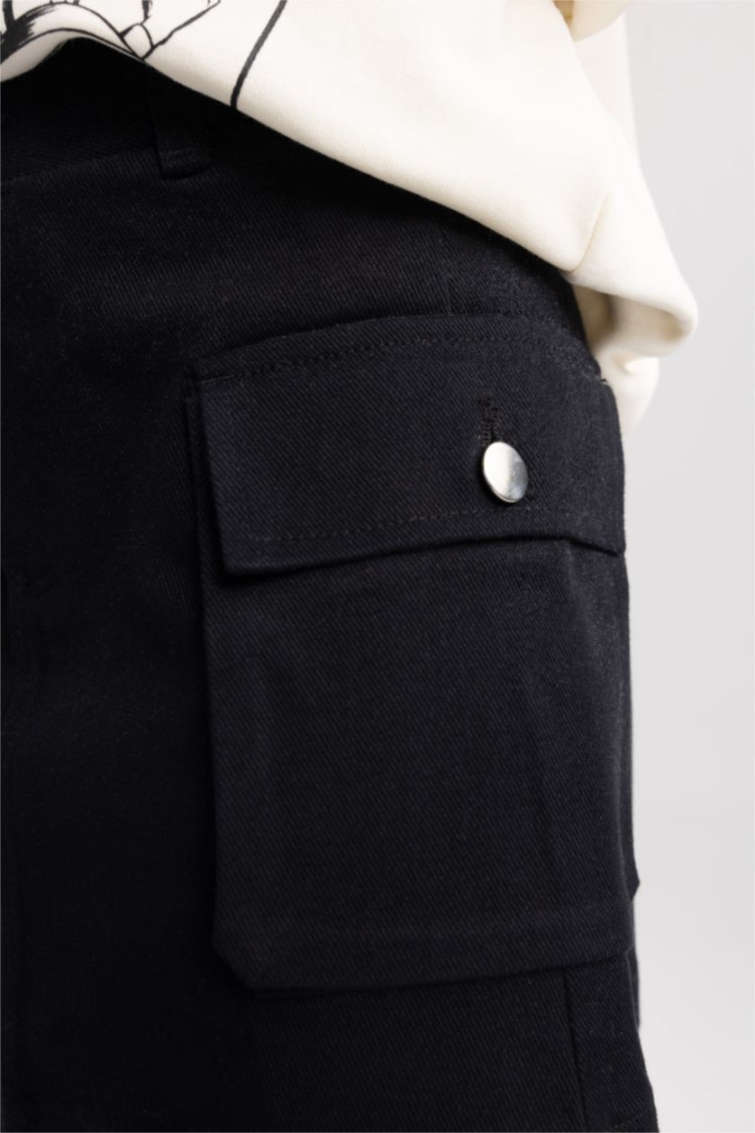 Kız Çocuk - Genç Kız Siyah Gabardin Etek Kız Çocuk