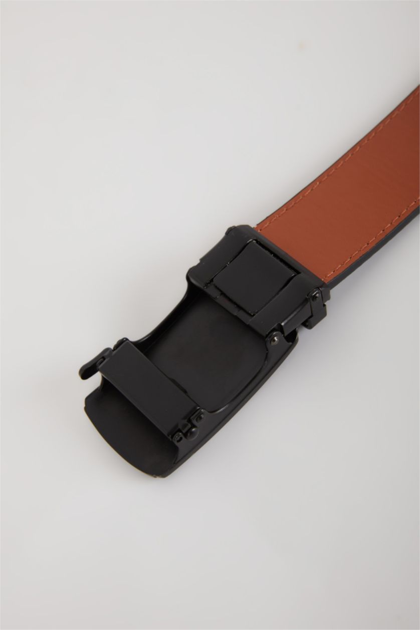 Ерлер қара Ерлерге арналған тікбұрышты тоғалы жасанды былғары джинс белдігі