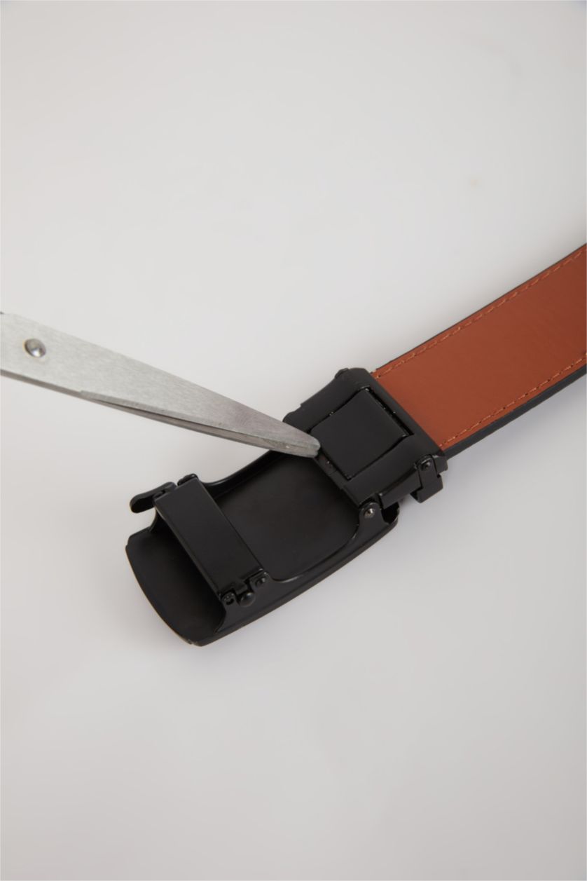 Ерлер қара Ерлерге арналған тікбұрышты тоғалы жасанды былғары джинс белдігі