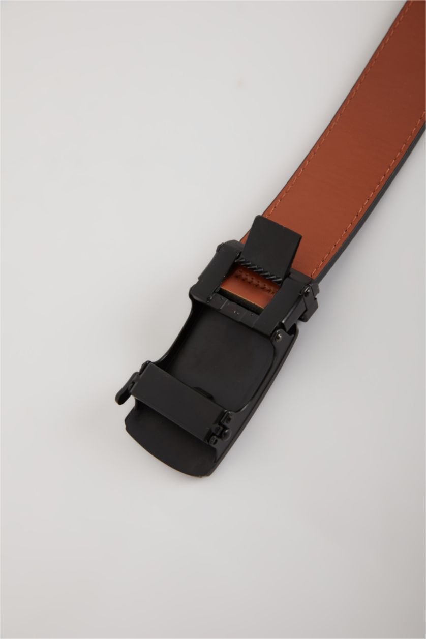 Ерлер қара Ерлерге арналған тікбұрышты тоғалы жасанды былғары джинс белдігі