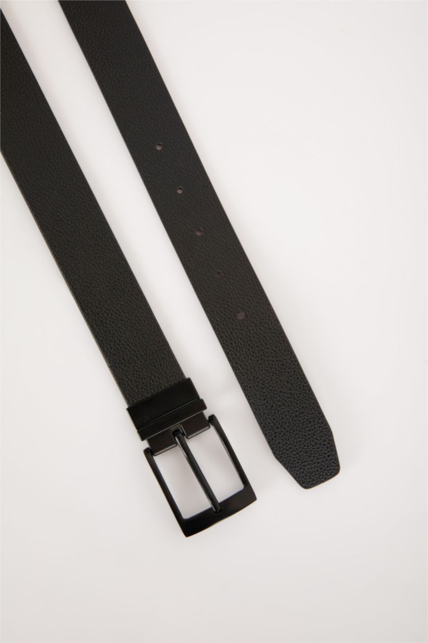 Erkek Karma Erkek Çift taraflı Toka Suni Deri Çift Taraflı Klasik Kemer