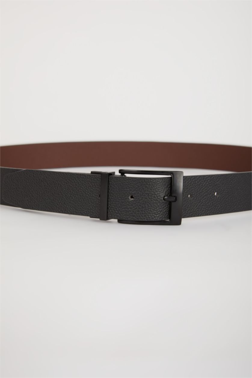 Erkek Karma Erkek Çift taraflı Toka Suni Deri Çift Taraflı Klasik Kemer