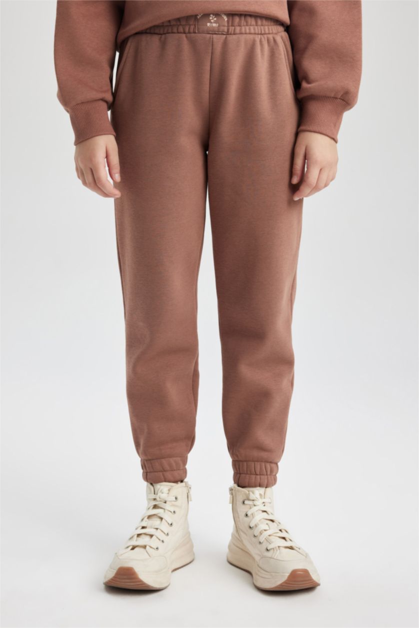 GIRLS & TEENS Light Brown Girl Jogger Thick Jogger Sweatpants