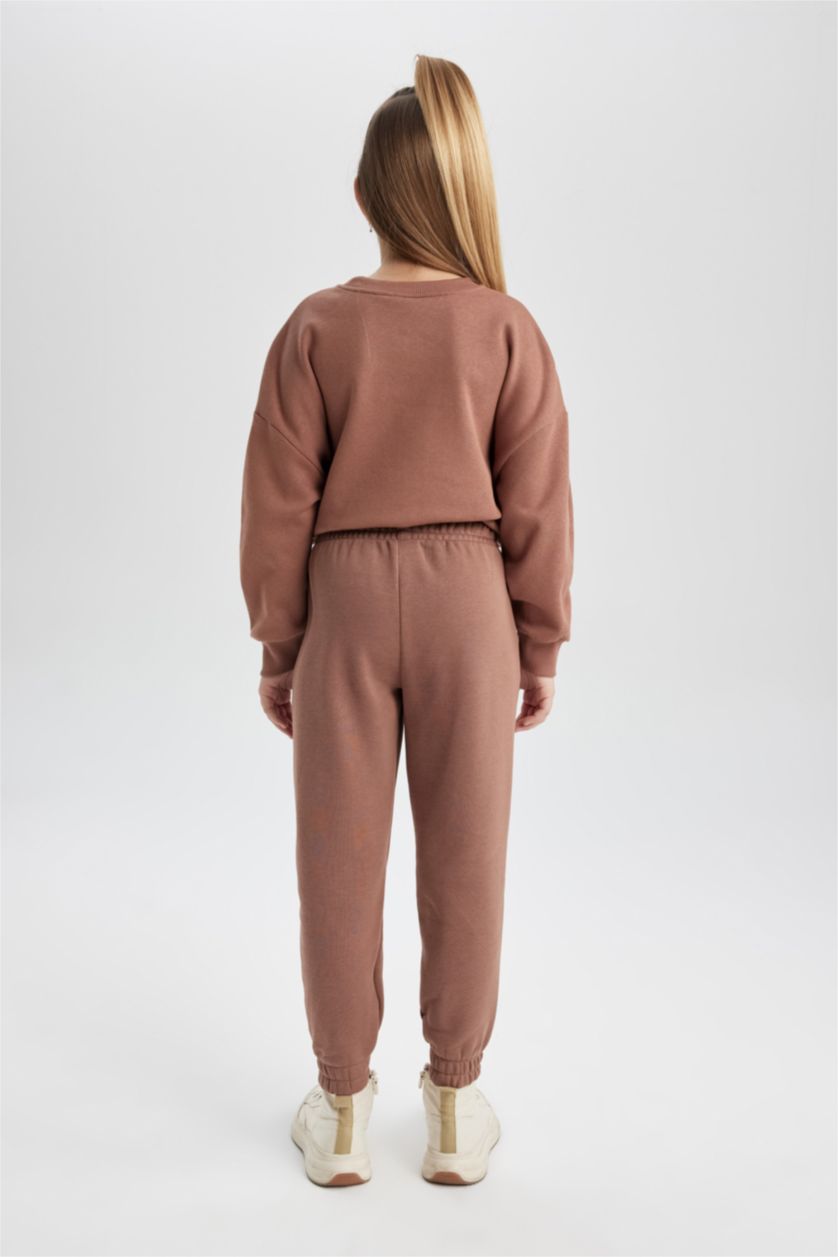 GIRLS & TEENS Light Brown Girl Jogger Thick Jogger Sweatpants