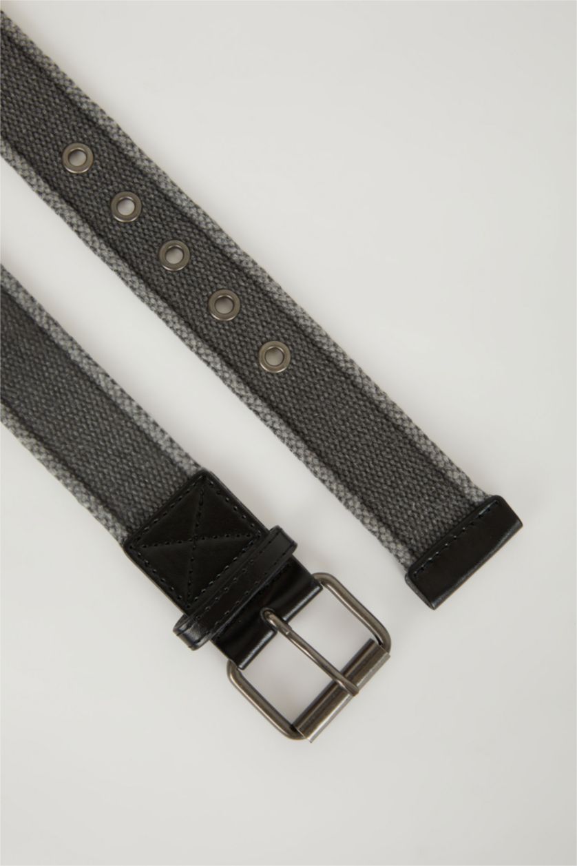 رجال أسود حزام بمشبك مربع