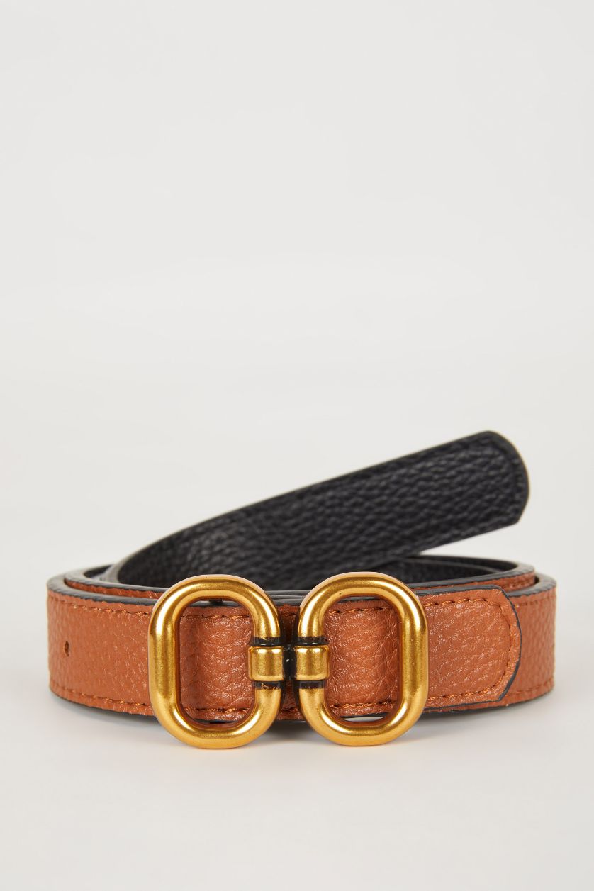 FEMME Karma Ceinture Classique en Faux Cuir pour Femme