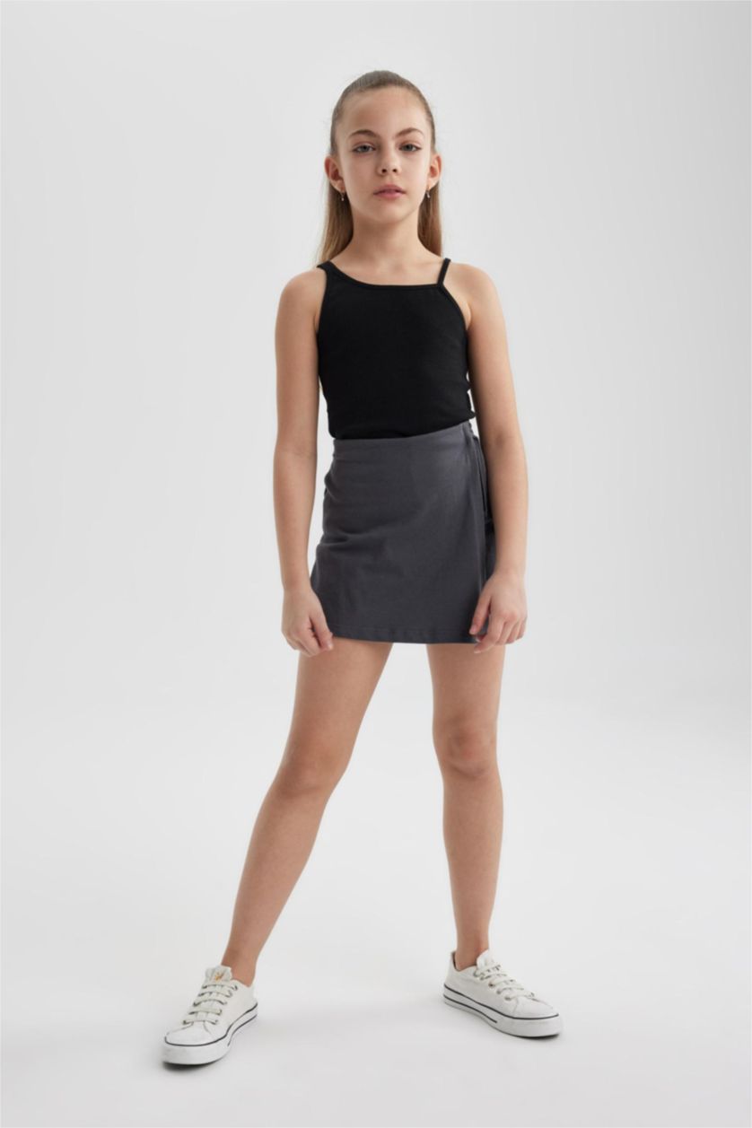 FILLES Anthracite Jupe à Motif pour Fille