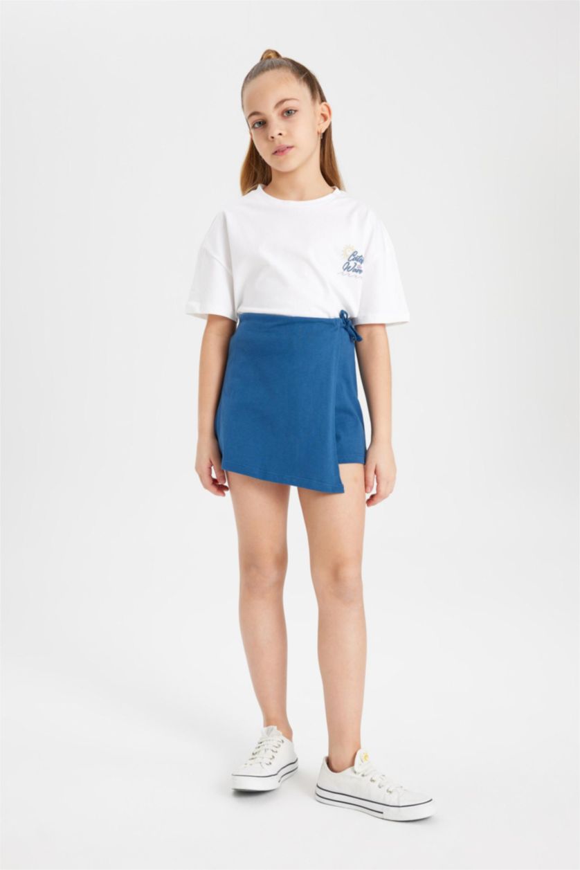 GIRLS & TEENS Indigo Girl Regular Fit Knitted Skirt