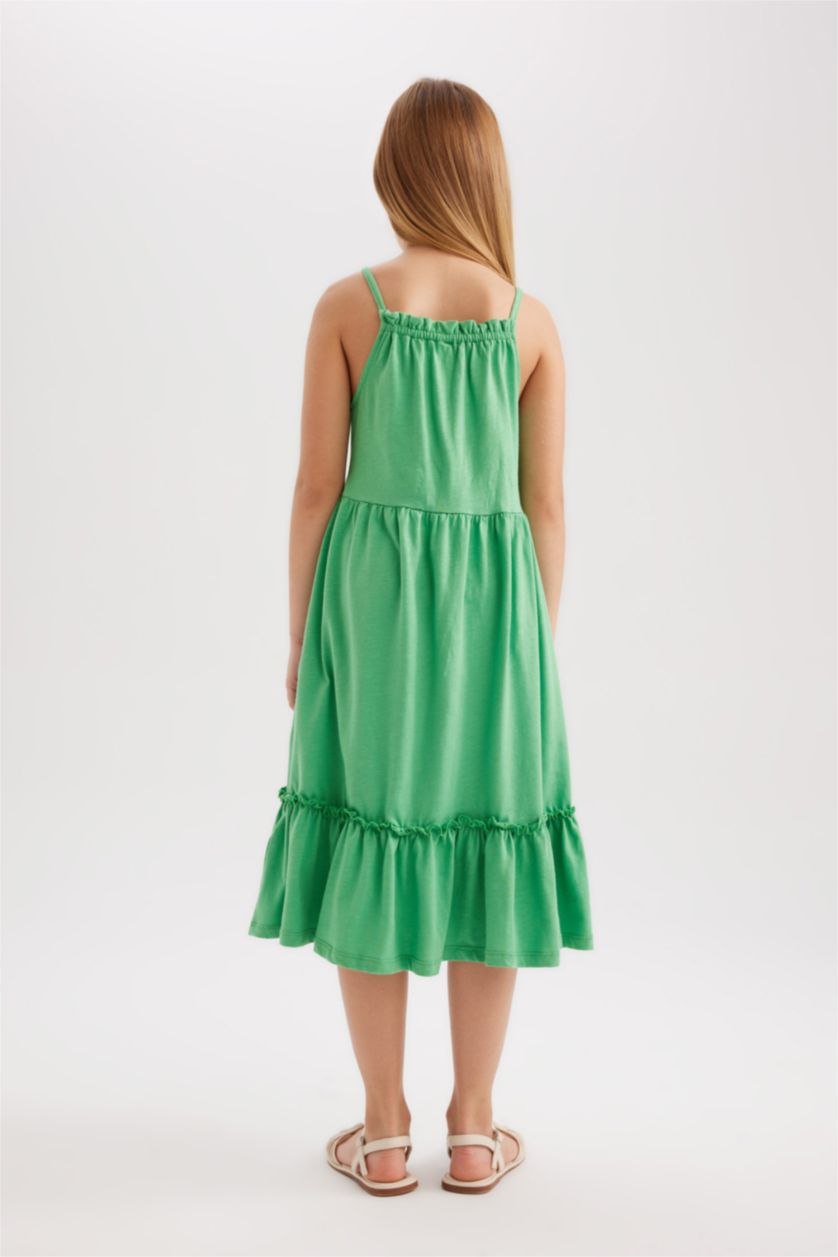 FILLES Vert Robe En Tricot Sans Manches