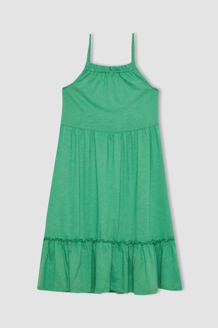 FILLES Vert Robe En Tricot Sans Manches