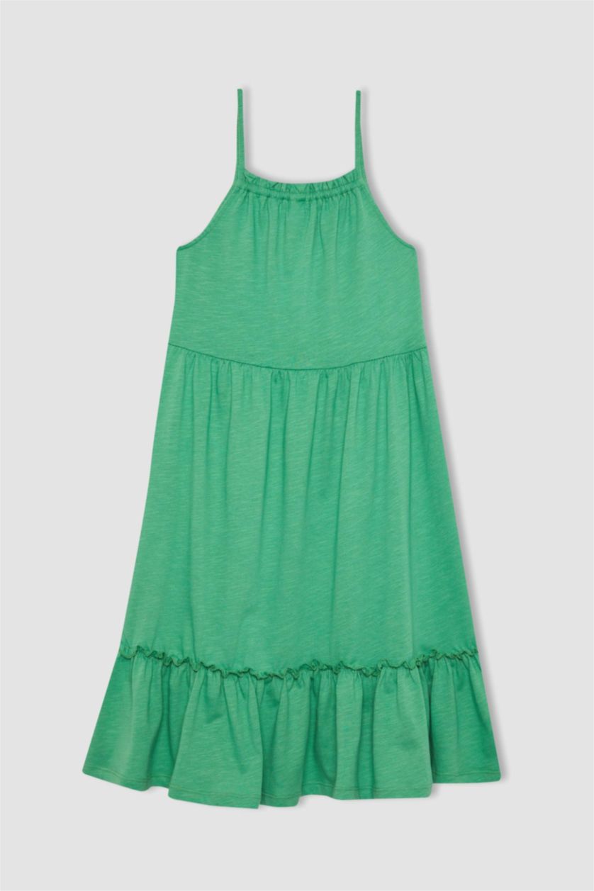 FILLES Vert Robe En Tricot Sans Manches