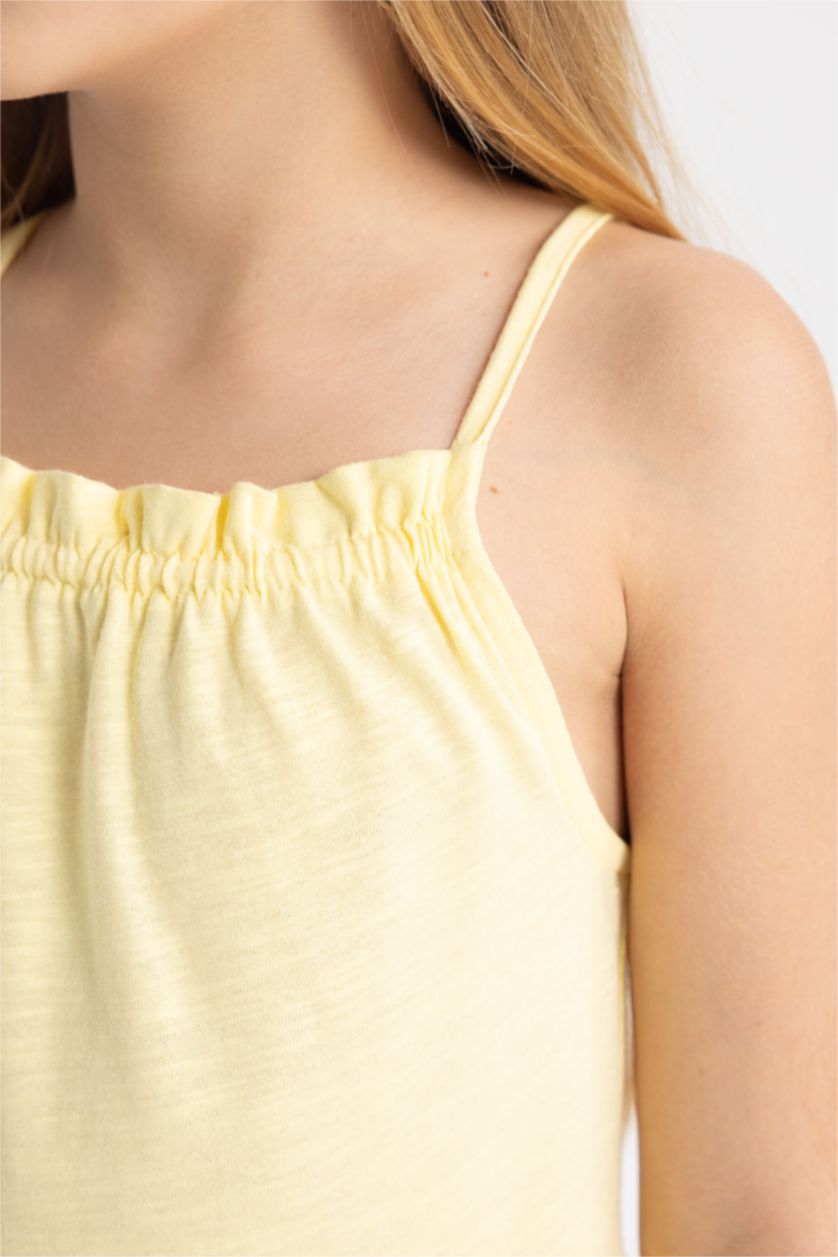 GIRLS & TEENS Yellow Girl Strappy Dress