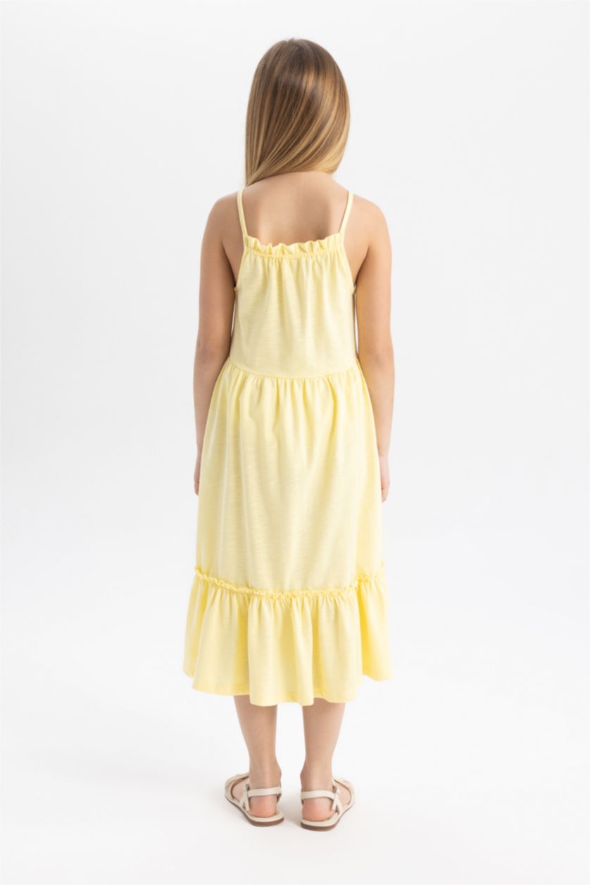 GIRLS & TEENS Yellow Girl Strappy Dress