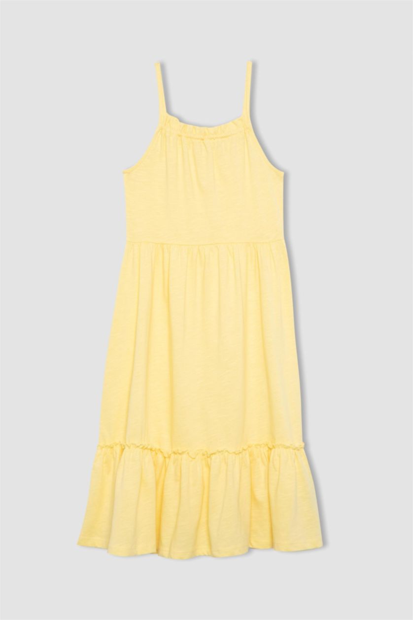 GIRLS & TEENS Yellow Girl Strappy Dress