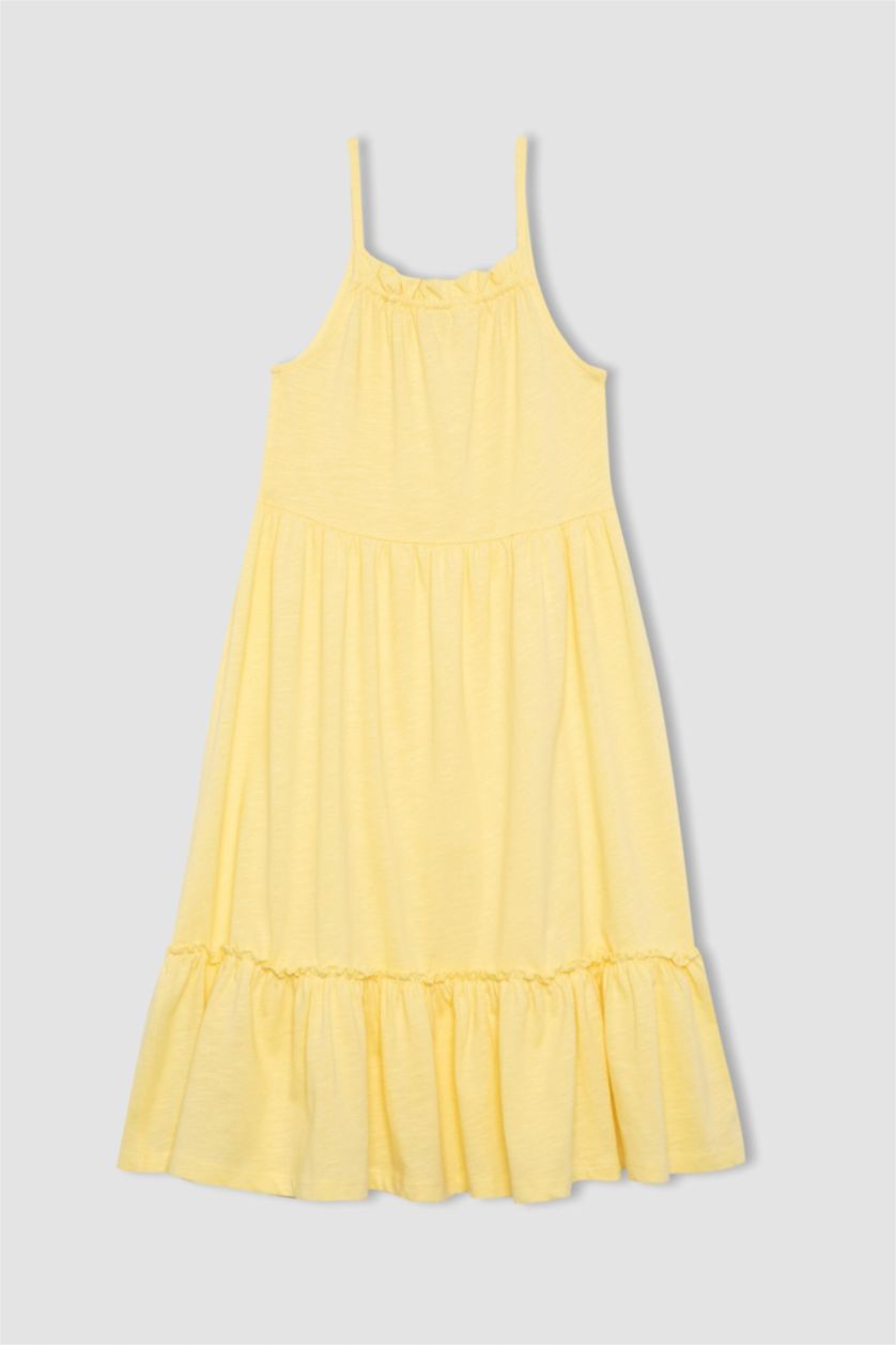GIRLS & TEENS Yellow Girl Strappy Dress