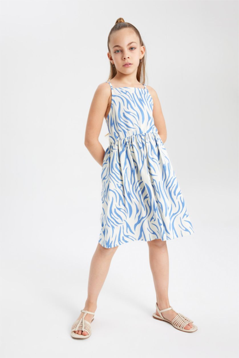 GIRLS & TEENS Ecru Regular Fit Sleeveless Knitted Dress