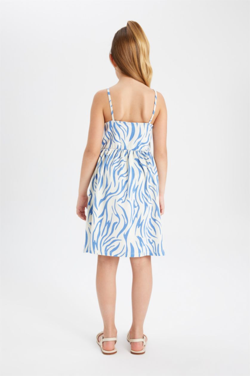 GIRLS & TEENS Ecru Regular Fit Sleeveless Knitted Dress