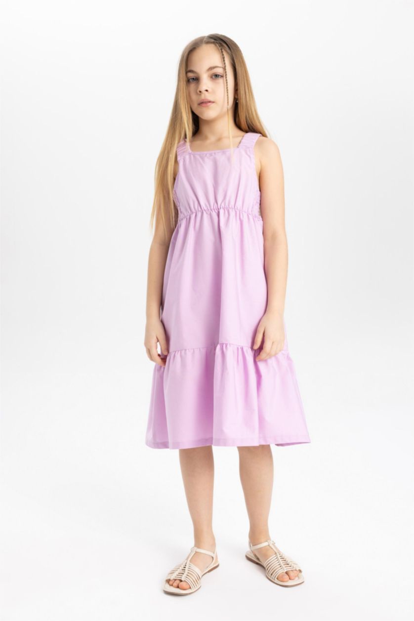 GIRLS & TEENS Lilac Girl Poplin Sleeveless Dress