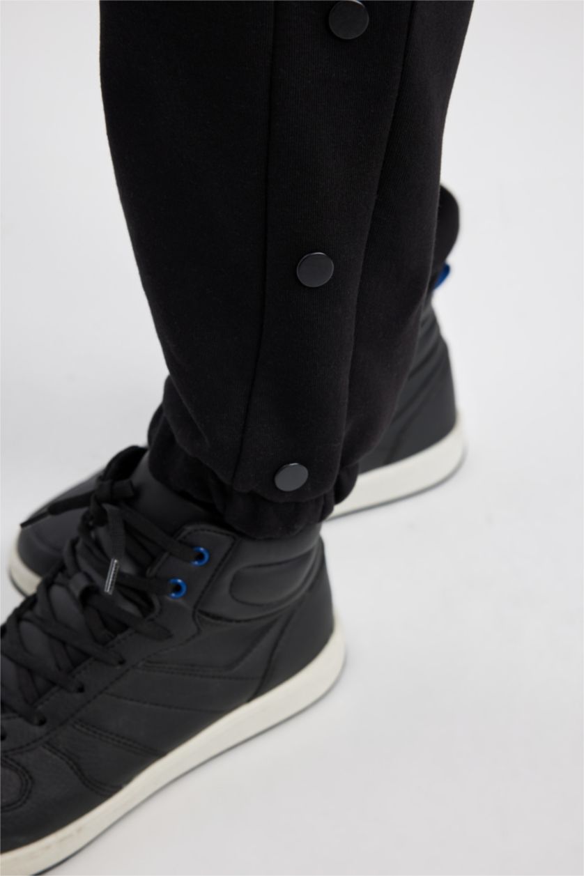 رجالي أسود بنطلون جوجر رجالي  قصة عادية أسود من DeFactoFit