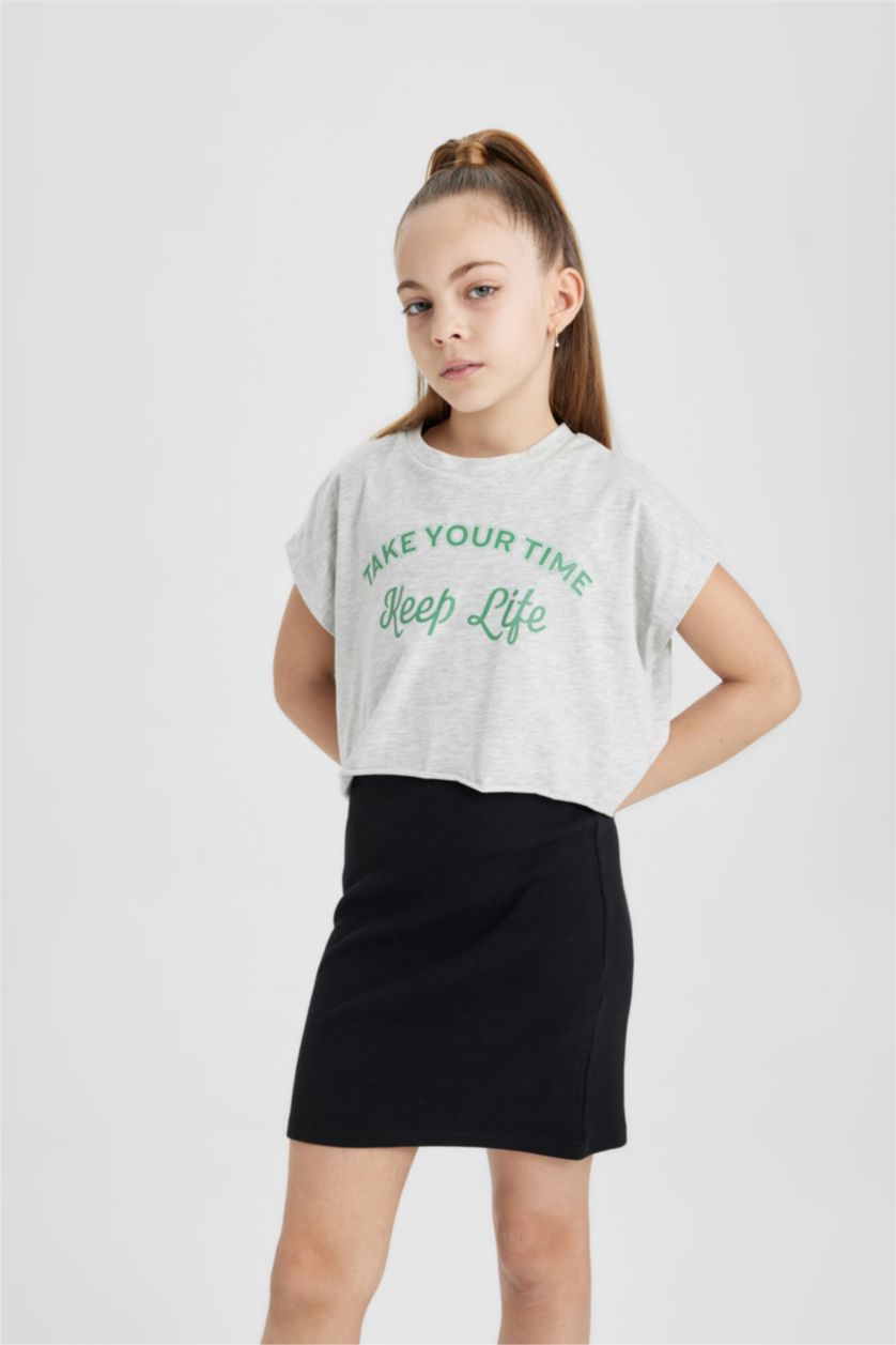 GIRLS & TEENS Black Girl Ribbed Camisole Dress