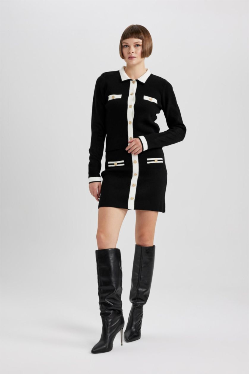 Женщины Черный Юбка А-силуэта