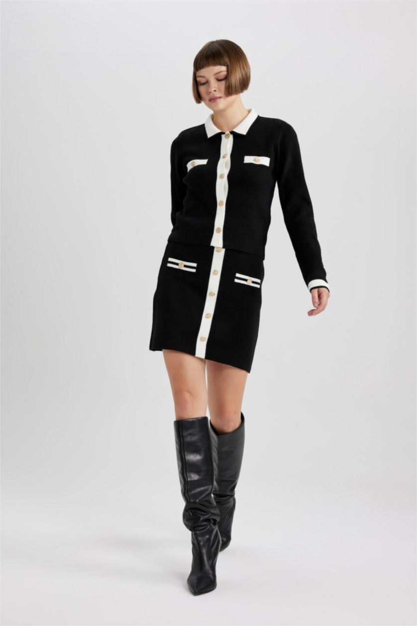 Женщины Черный Юбка А-силуэта