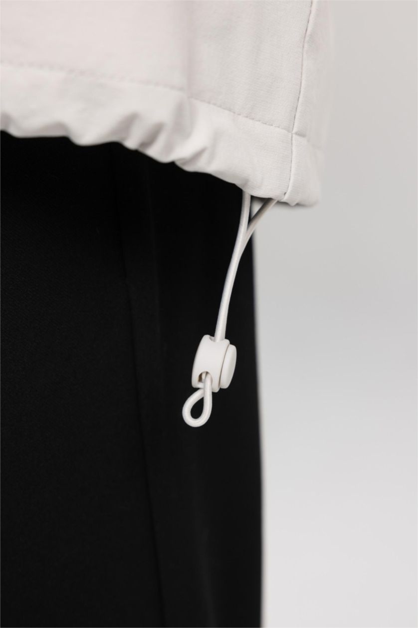 Man Light Grey Regular Fit Polo Neck Overshirt