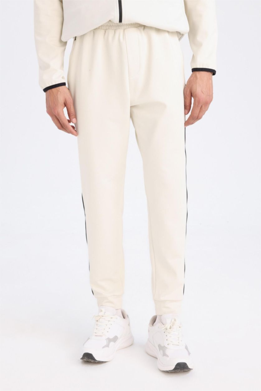 Erkek Taş Sporcu Standart Fit Jogger Eşofman Altı İçi Yumuşak Tüylü Skuba Dalgıç Kumaş