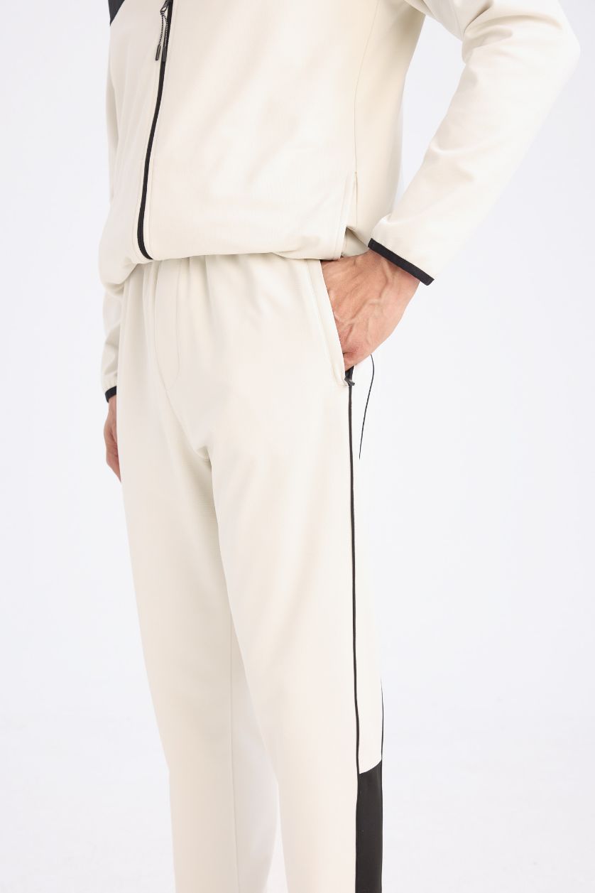 Erkek Taş Sporcu Standart Fit Jogger Eşofman Altı İçi Yumuşak Tüylü Skuba Dalgıç Kumaş