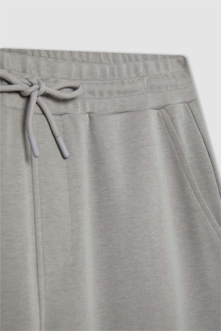 MAN Grey Slim Fit Rib Hem Trousers